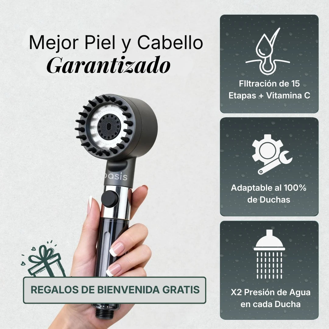Aqua d'Vida Cabezal con Sistema de Filtración 15 Etapas + Vitamina C