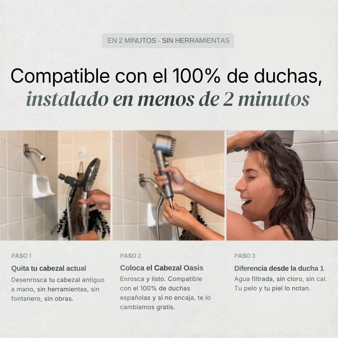 Aqua d'Vida Cabezal con Sistema de Filtración 15 Etapas + Vitamina C